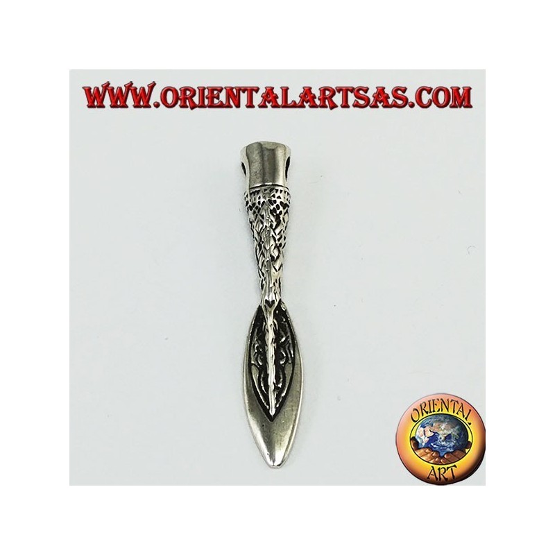 Silver pendant: Celtic, Viking, Medieval spear tip