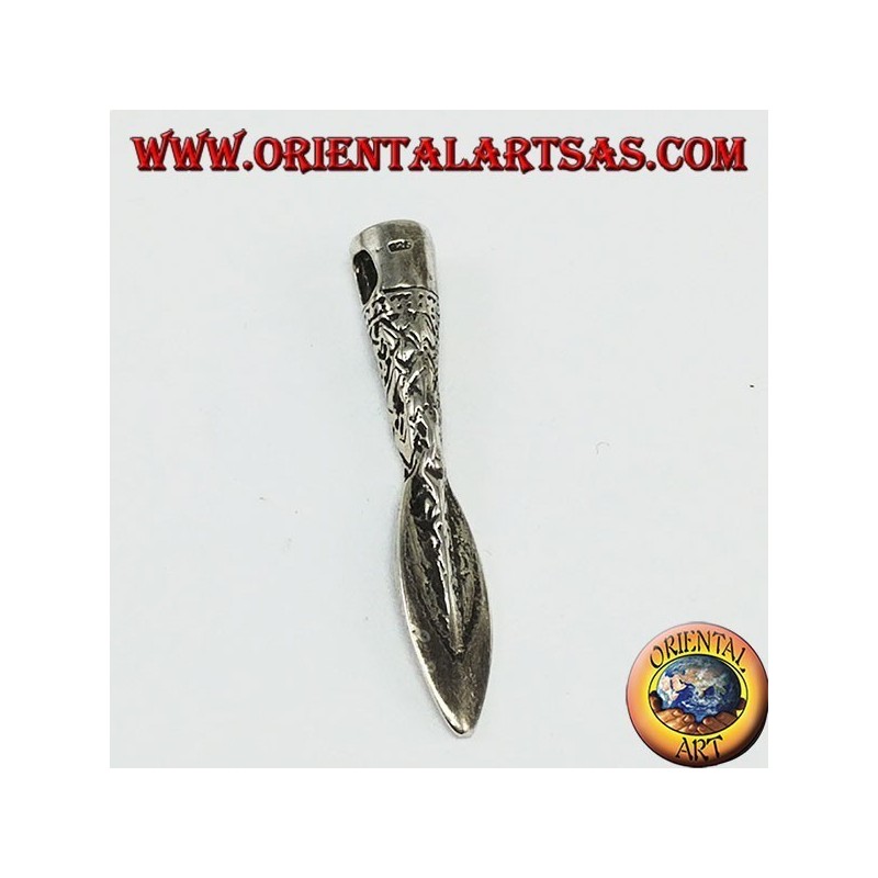 Silver pendant: Celtic, Viking, Medieval spear tip