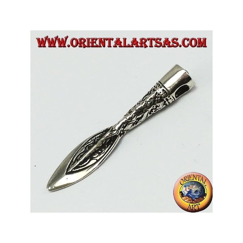 Silver pendant: Celtic, Viking, Medieval spear tip