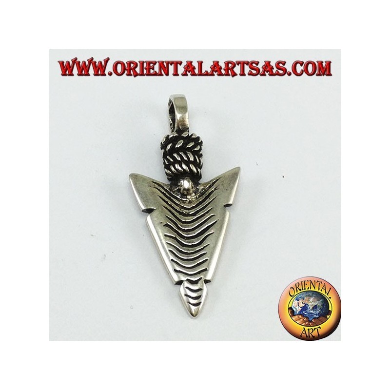 Silver Pendant: Arrowheads of American Native