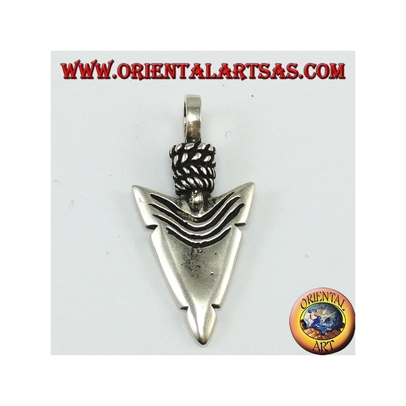 Silver Pendant: Arrowheads of American Native