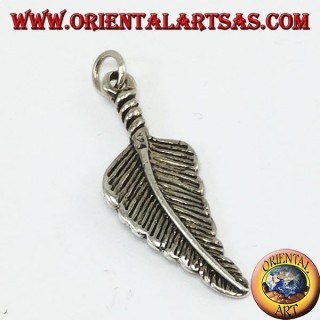 Pendentif en argent sterling 925, plume de style américain