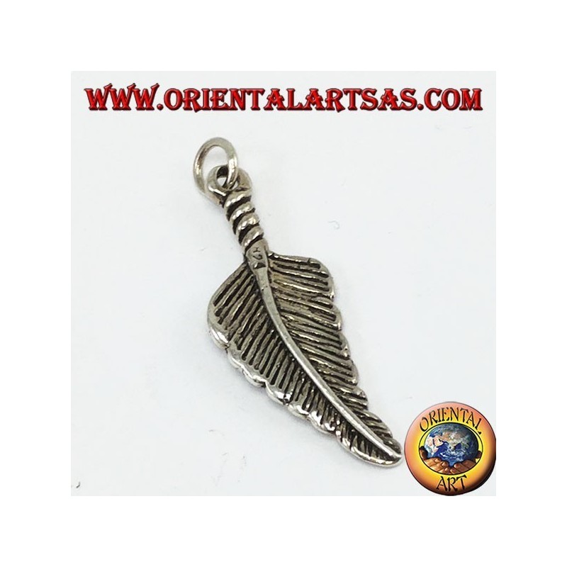 925 Sterling Silver Pendant, American-style feather