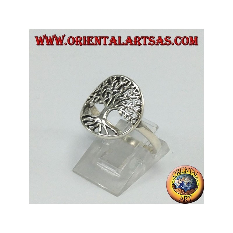 Silver ring with tree of life