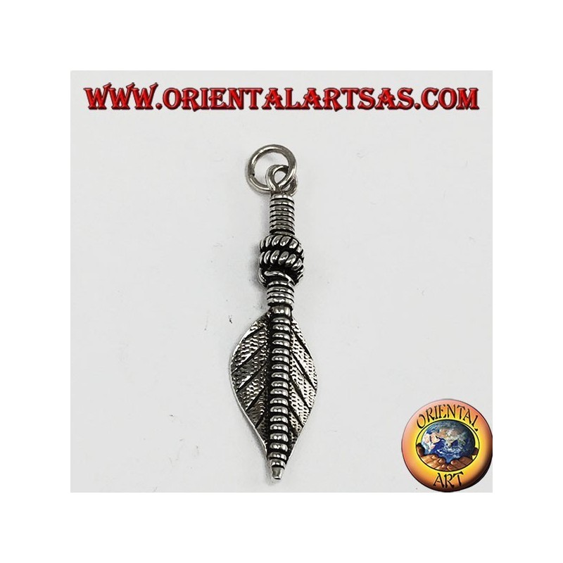 Silver feather pendant purification symbol