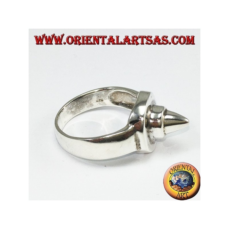 Silberring Ahle (rund mit Spitze)