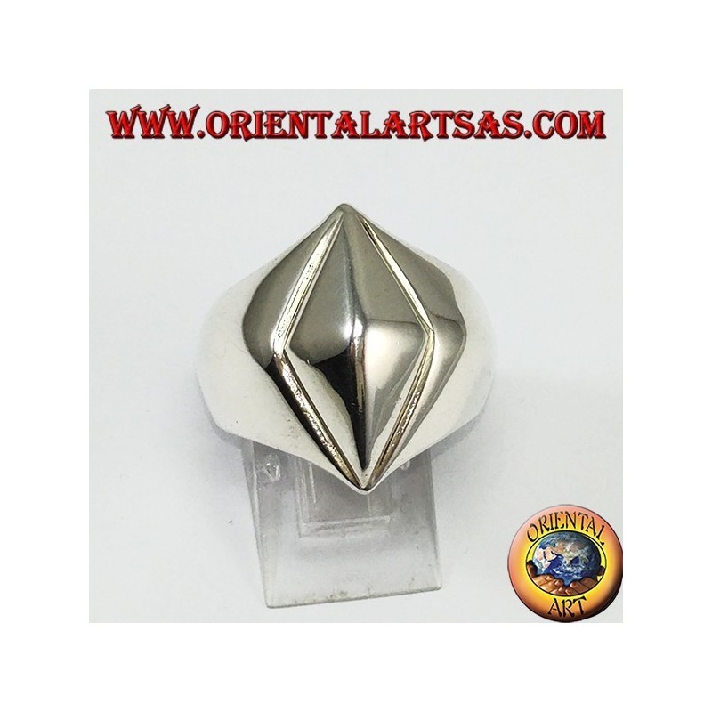 Silberring, Pyramide mit Rhombusbasis