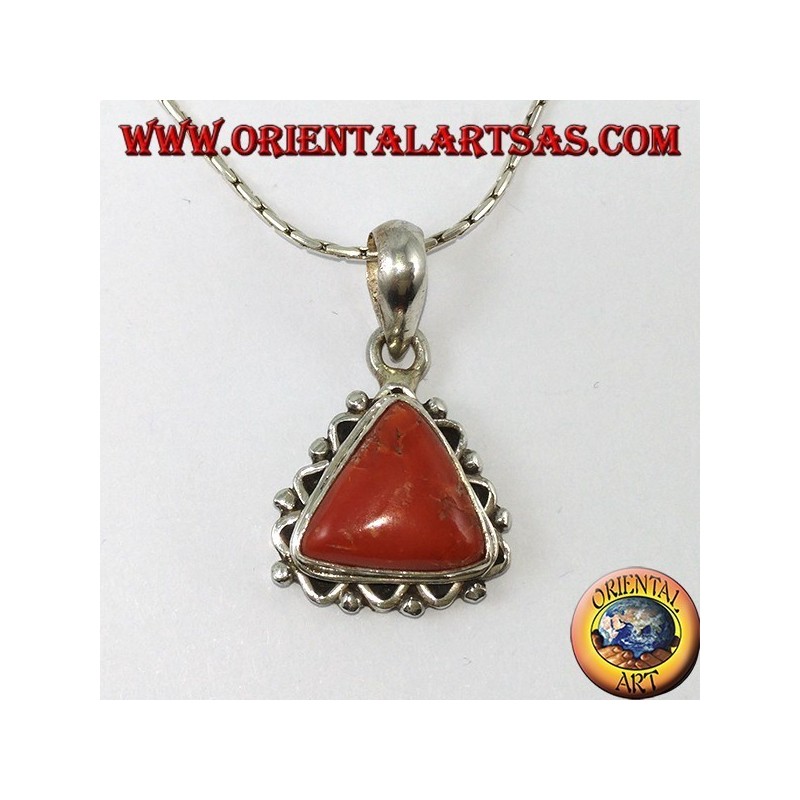 Silver Pendant with Turquoise Natural Tibetan (Large)