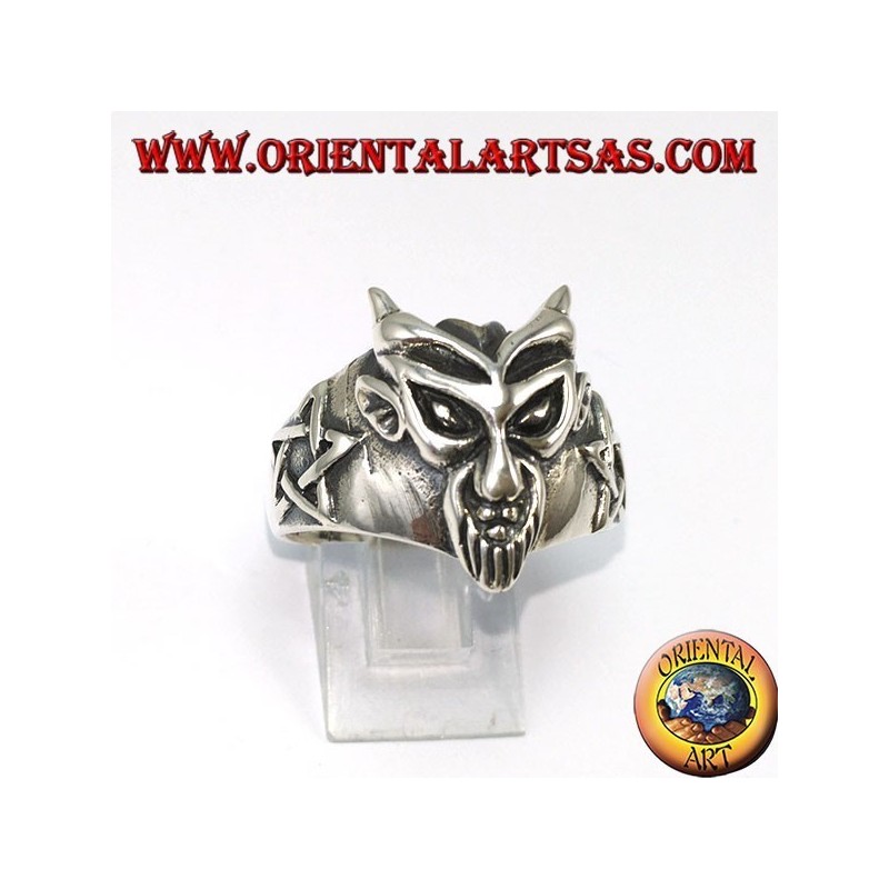 Silver ring, The Devil with lateral pertacles