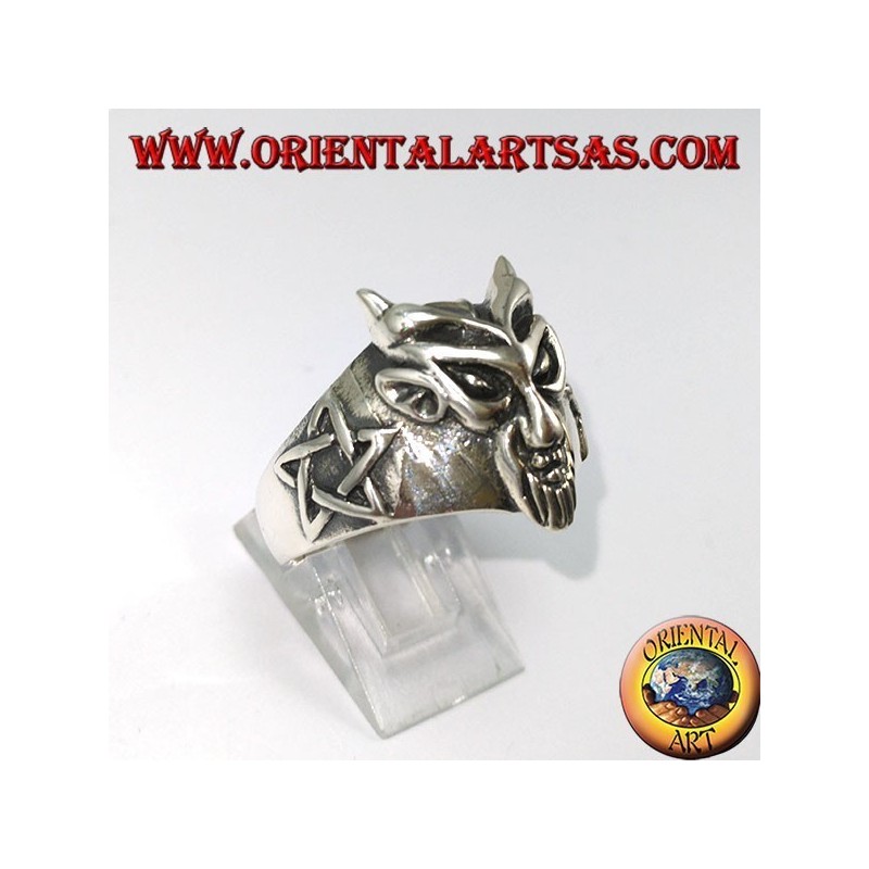 Silver ring, The Devil with lateral pertacles