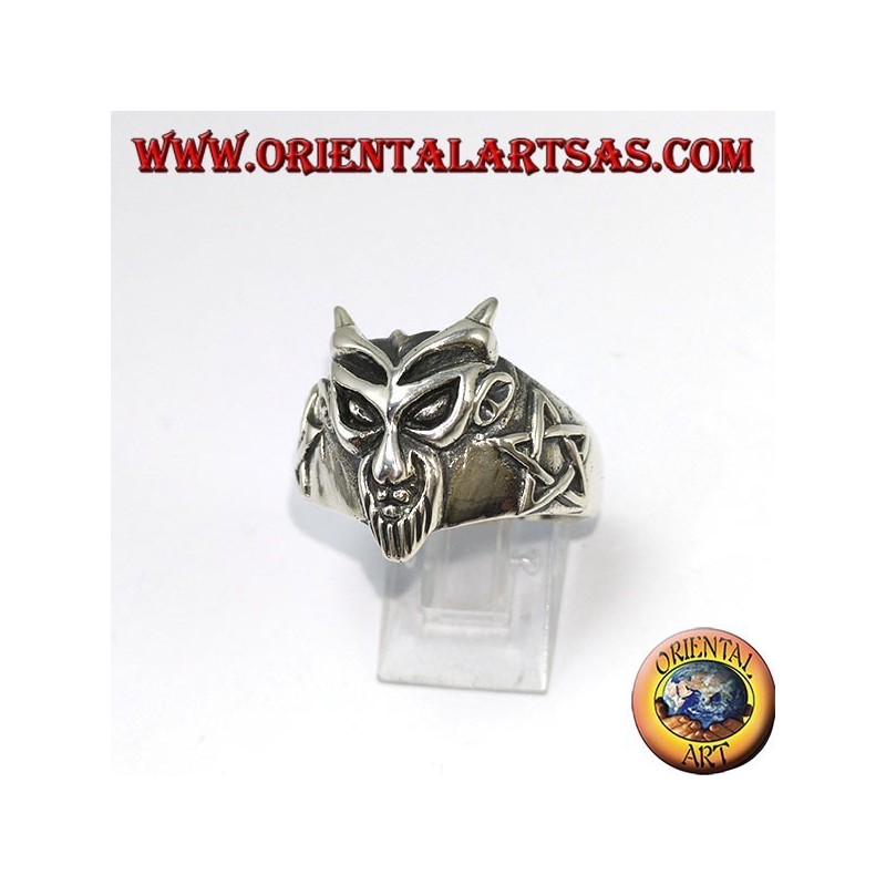 Silver ring, The Devil with lateral pertacles