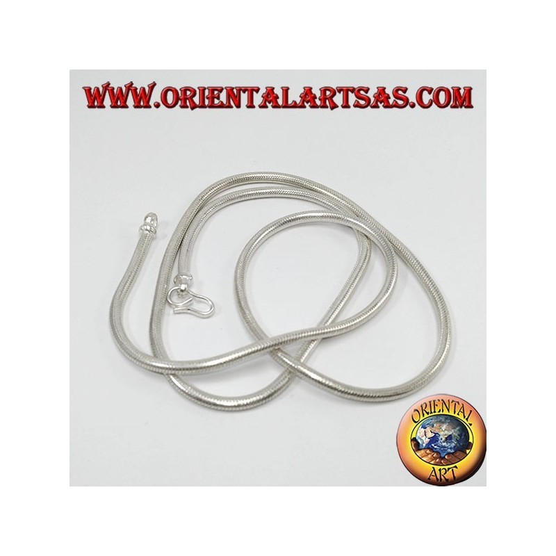 Collana  in argento,  snake Indiano da  cm 57