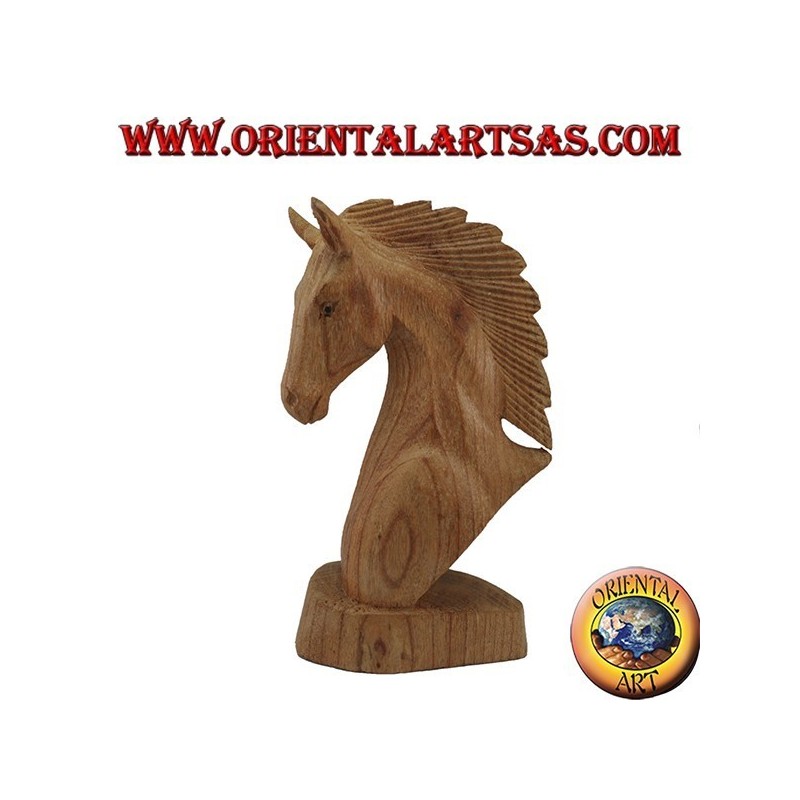 Testa di cavallo in legno di pino americano cm 20 (naturale)