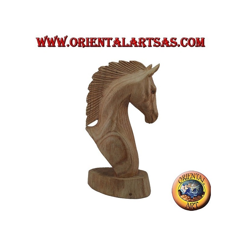 Horse head in American pine wood 20 cm