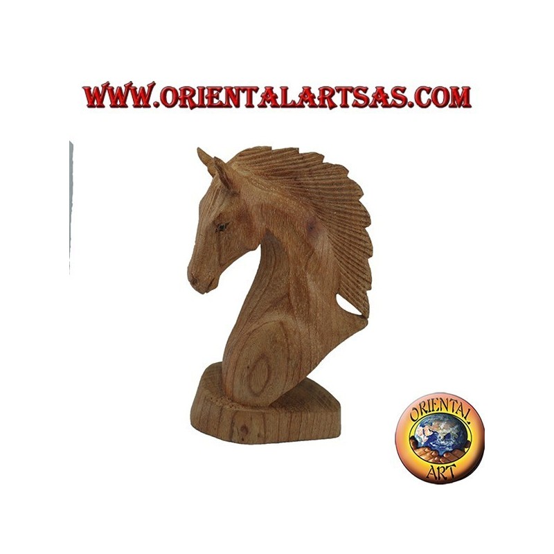 Testa di cavallo in legno di pino americano cm 20 (naturale)