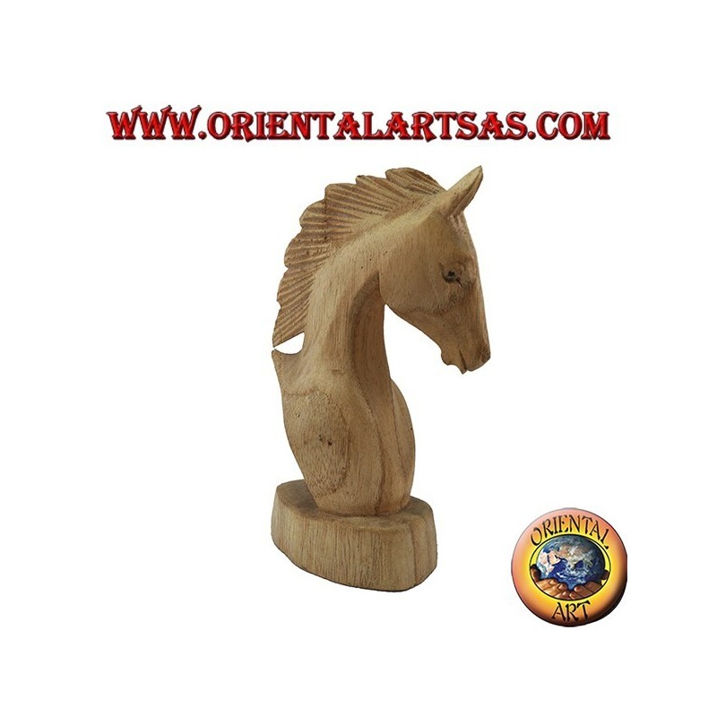 Tête de cheval en pin américain 15 cm