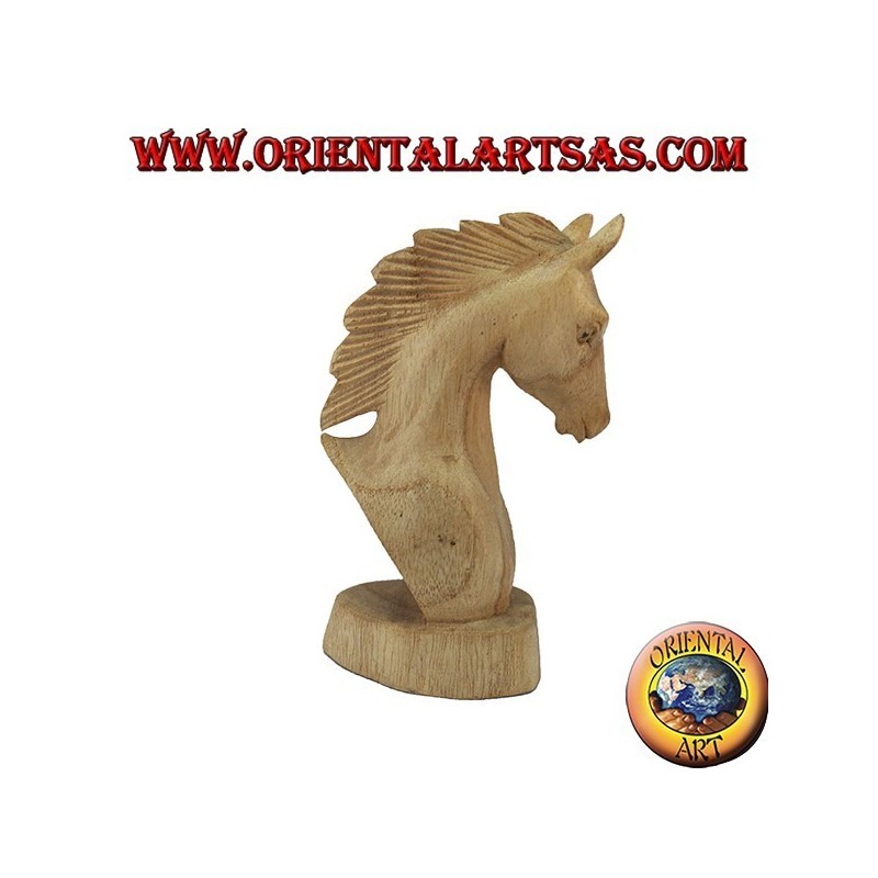 Tête de cheval en pin américain 15 cm