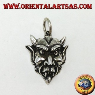 Pendant in silver the face of the devil