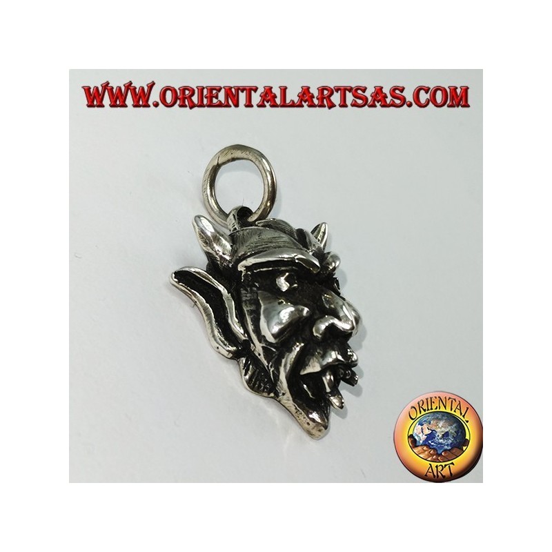 Pendentif en argent le visage du diable