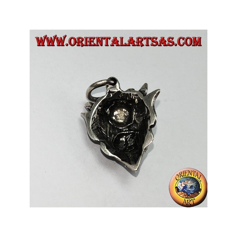 Pendentif en argent le visage du diable