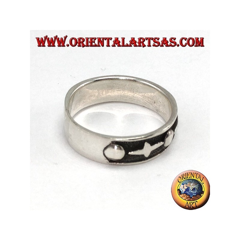 Bandring in gearbeitetem, gotischem Silber