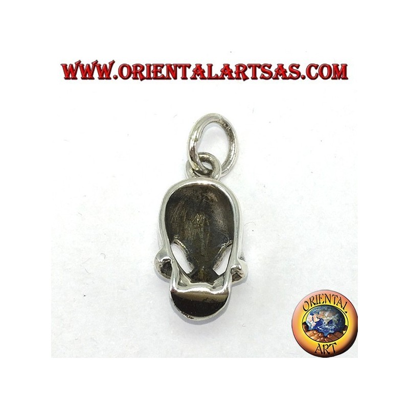 Pendentif en argent 925 avec le crâne, avec de grands yeux