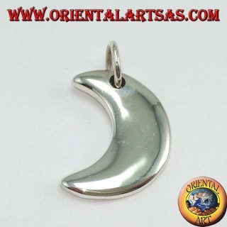 Pendentif en argent, lune simple