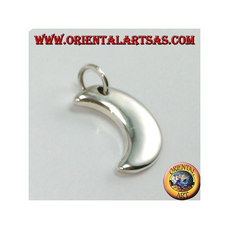 Colgante de plata, luna simple