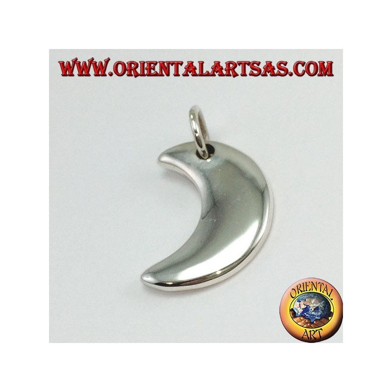Colgante de plata, luna simple