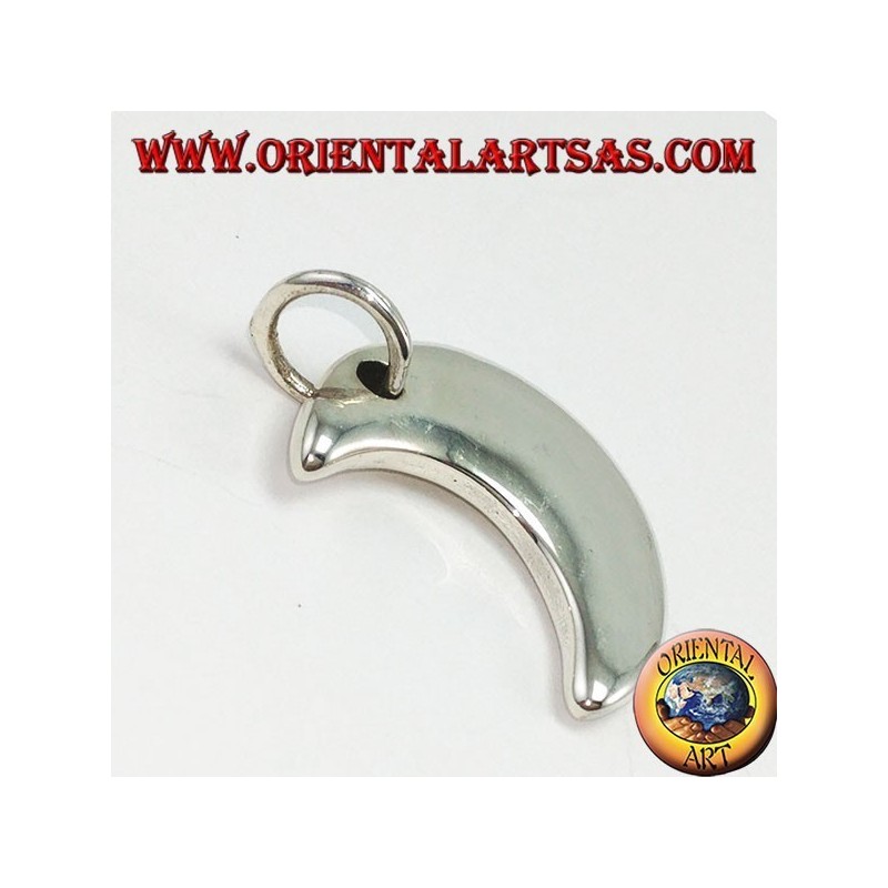 Pendentif en argent, lune simple