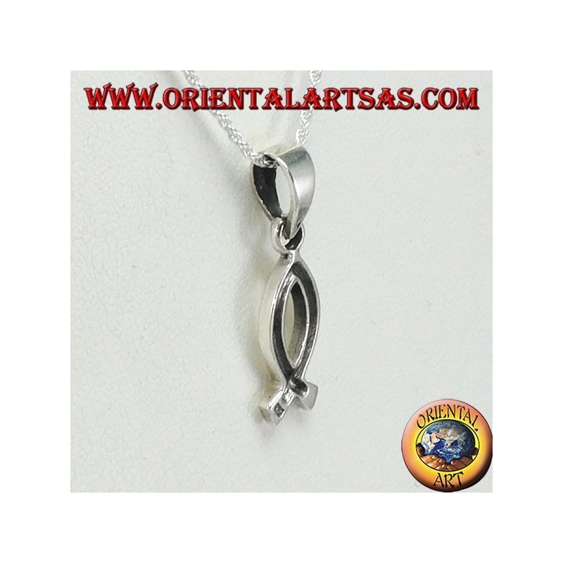 Ichthys Silber Anhänger Symbol des Christentums
