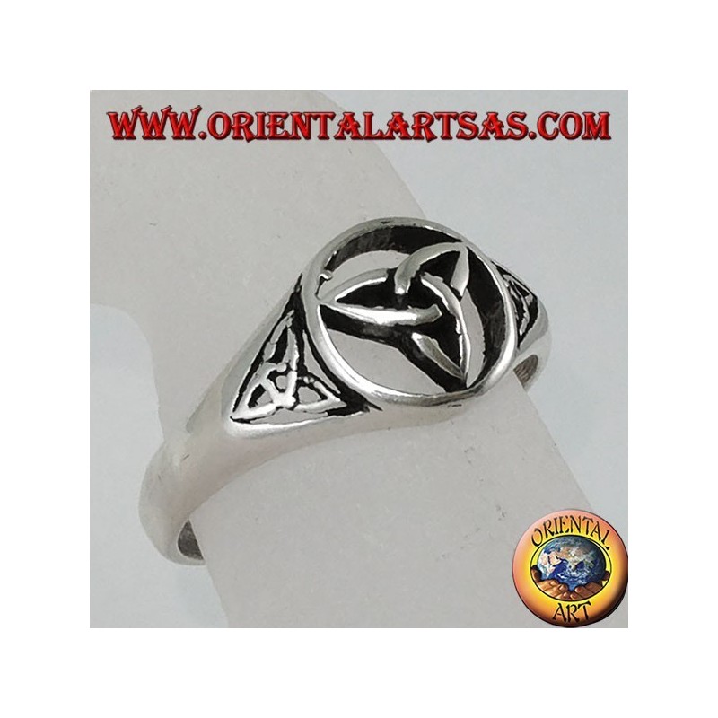 Silberring mit drei Knoten Tyrone (keltischer Knoten)