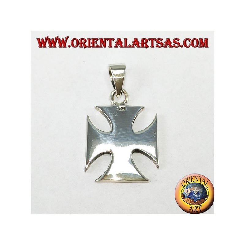 Silver pendant Cross of the Templars