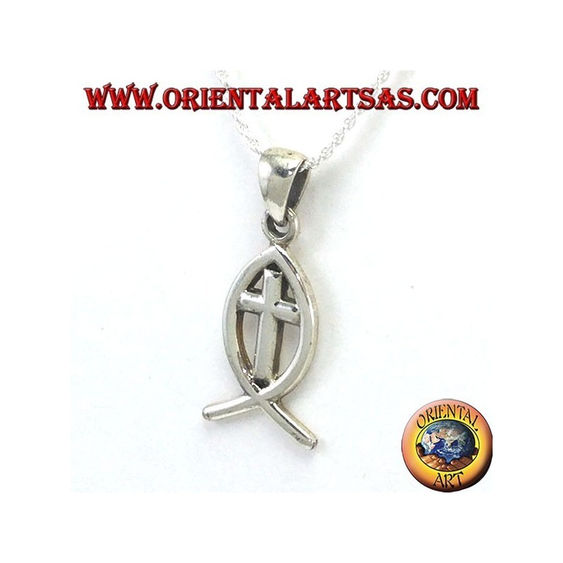 Ichthys Silber Anhänger Symbol des Christentums