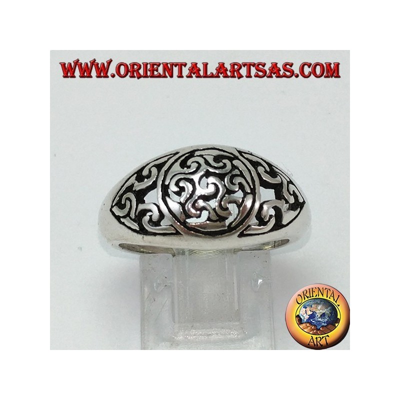 Anillo de plata con Antahkarana (símbolo de meditación y curación)