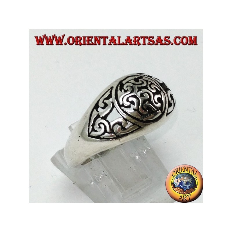 Anillo de plata con Antahkarana (símbolo de meditación y curación)