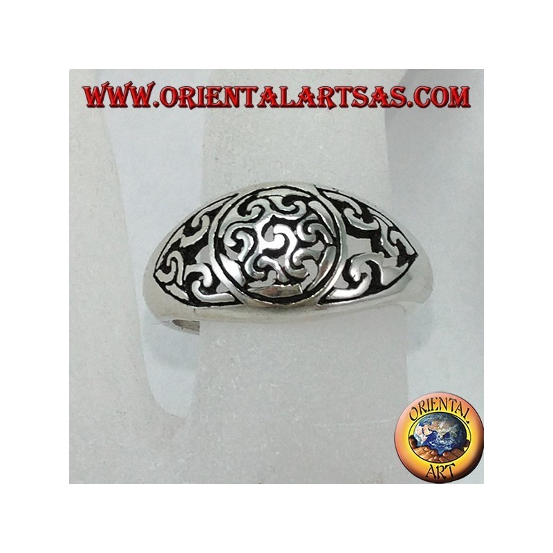 Silver ring with Antahkarana (symbol of meditation and healing)