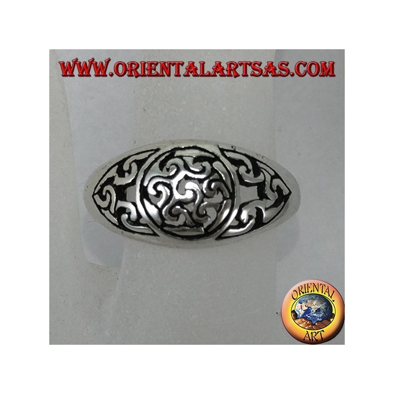 Silver ring with Antahkarana (symbol of meditation and healing)