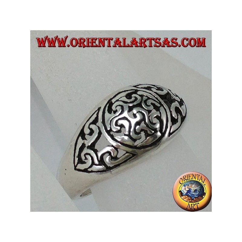 Silver ring with Antahkarana (symbol of meditation and healing)