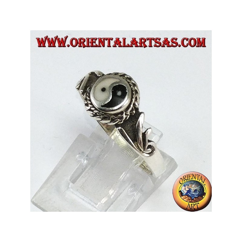Tao Yin-Yang Ring in Silber (klein)