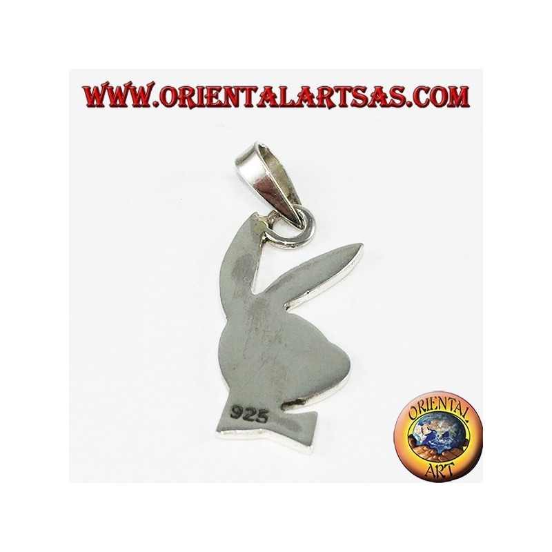 Colgante playboy de plata playboy (pequeño)
