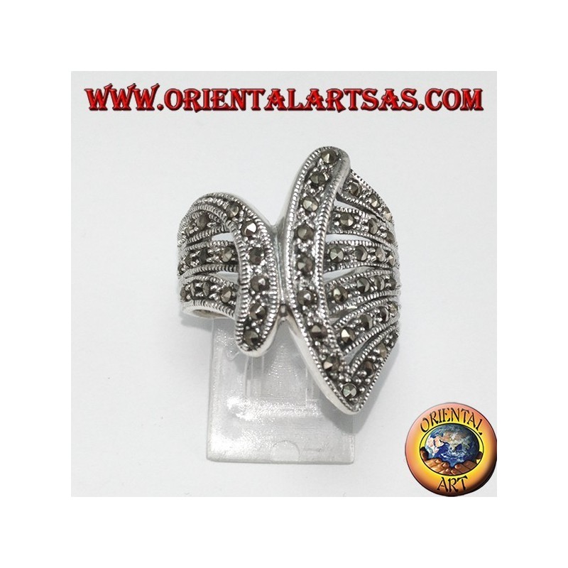 Anello in argento con marcasite (a ventaglio )