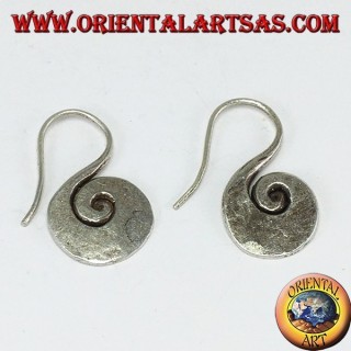 Karen handgefertigte Tribal Spiral Silber Ohrringe