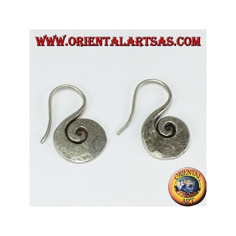 Karen handgefertigte Tribal Spiral Silber Ohrringe