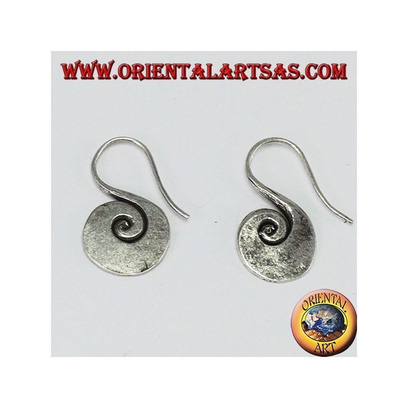 Pendientes tribales hechos a mano en plata tribal Karen