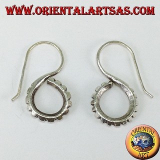 Pendientes de plata tallados a mano S Karen tribal