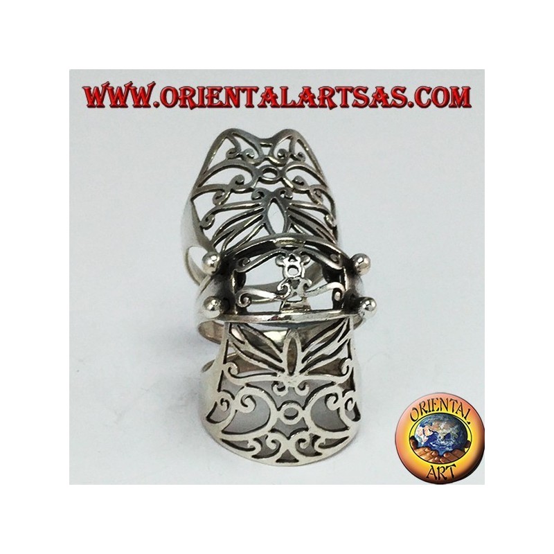 Anillo perforado medieval en plata