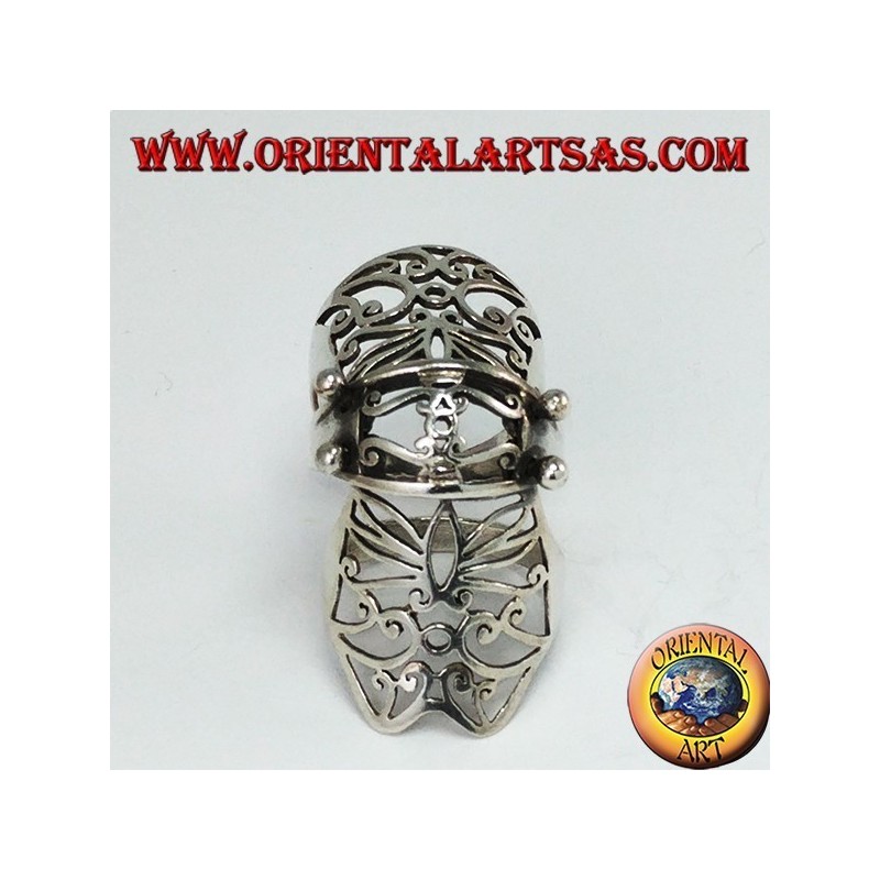 Anillo perforado medieval en plata