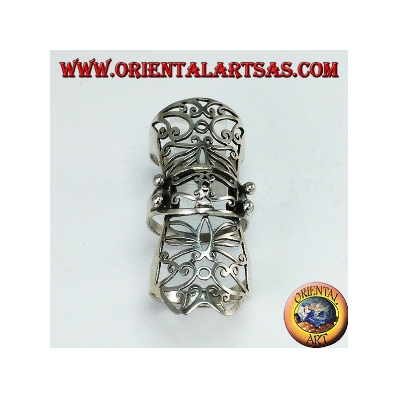 Anillo perforado medieval en plata