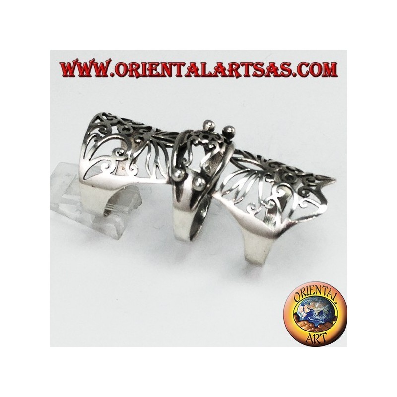 Mittelalterlicher perforierter Ring in Silber